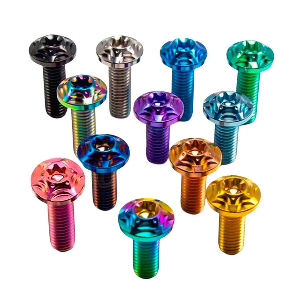 Milling flower head Titanium screw M8x15 20 25 30 35 40mm Disc brake Bolts