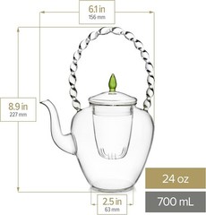 Emerald Teapot – Special Edition Elegant Petite Borosilicate Glass Teapot
