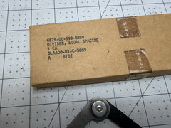 ASTRODYNE VINTAGE 6675-00599-8880 DIVIDER, EQUAL SPACING 8/82 AS SHOWN