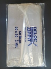 1.5×1.5 to 20×20 Clear Reloc Zippit Lock Seal Top Reclosable Zip-lock Bags 2Mil