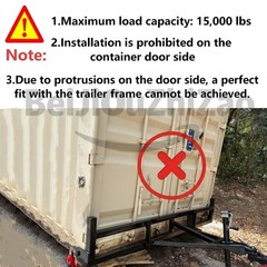 Shipping Container Heavy Steel Tow Bar Kit Fits 20ft 40ft ISO Tow Pickup Truck