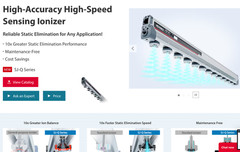 Keyence SJ-E036H Electrostatic Eliminator Ion Bar High-Speed Sensing Ionizer