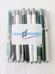 20ct Lot Misprint GEL INK Rollerball Stick Pens w/cap: Textured Grip