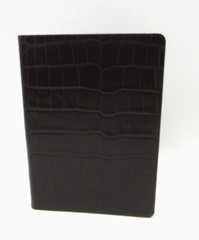 United States Travel Journal 6″ Soft Leather Cover Graphic Image Crocodile BLACK