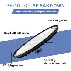 10 Pack 300W UFO LED High Bay Light Shop Industrial Commercial Factory Warehouse