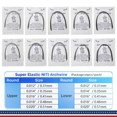 Dental Ortho Super Elastic Niti Arch Wire Round Ovoid Form for Bracket Braces CE