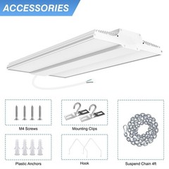 400W LED Linear High Bay Light Dimmable Warehouse Shop Gym Lighting 60000 Lumens