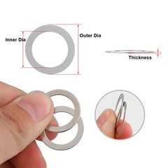 Shim Washers Flat Shims Thick 0.1/0.2/0.3/0.5mm DIN 988 A2(304) Stainless Steel