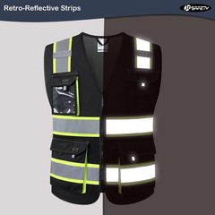Hi Vis Reflective Safety Vests for Men Women High Visibility Vest with Pockets
