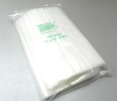 100 Reloc Zippit Bags 13×15 Clear 4 Mil Reclosable Large 13″ x 15″ 4mil Bags