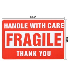 1Roll 500/Roll 3×5″ Fragile Handle with Care Thank You Shipping Labels Stickers