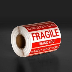 500PCS 1Roll Fragile Stickers 2×3 Fragile Label Sticker Handle With Care Mailing
