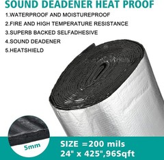 Frienda 200 Mils 70 Sqft Car Heat Sound Insulation as shown in the pictures