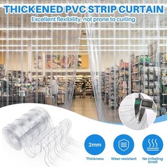 Plastic Vinyl Strip Door Curtain 7.8in Bulk Roll Clear PVC Curtain Replacement
