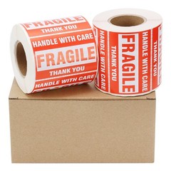 2 Rolls 500/Roll 2×3 FRAGILE Stickers Adhesive Handle with Care Shipping Labels