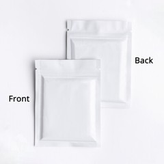 4x6in Double Side White Matte Foil Mylar Zip Lock Pouch Bag w/Heat Seal Machine