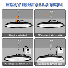 10 Pack 300W UFO LED High Bay Light Shop Industrial Commercial Factory Warehouse