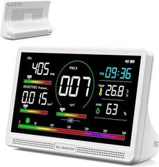16 in 1 Air Quality Monitor Indoor 7″ Display 9 AQI+7 AQI Alerts