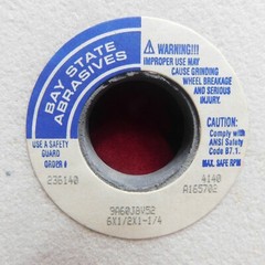 Bay State Abrasives 6″X1/2″X1-1/4″ 9A60J8V52 Grinding Wheel 4140 Max RPM’s