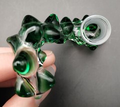 14mm Emerald Green Glass Drop Down Attachment Adapter