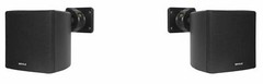 Cube by Rockville Pair of 3.5″ Black Commerical 70v Swivel Wall Mount Speakers