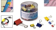 Eco-Friendly Storage Tub of 30 Assorted Metal Binder Clips – Stylish and Durable