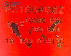 Ridgid 258 Hydraulic Power Pipe Cutter 2-½” – 8″ W/Foot Pump & 700 Threader 230V