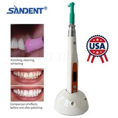 Dental Cordless Electric Hygiene Prophy Handpiece 360° Swivel + 2 Prophy Angles