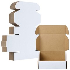 6x4x2” Shipping Boxes 50 Pack White Corrugated Cardboard Box Mailer Paper Boxes