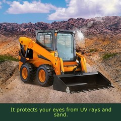 New Clear Door Glass For V1311-34522 Fit Kubota Skid Steer SSV-65 SSV-75 Models