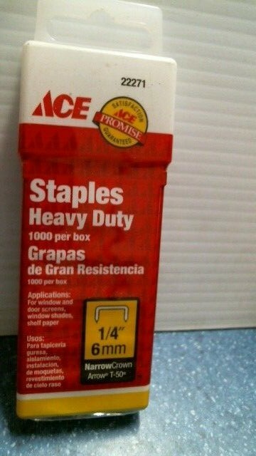 ACE 1/4″ Heavy Duty Staples 1000 pieces (22271) FS