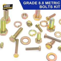 919 Pcs Grade 8.8 Metric Bolt Assortment, M4 M5 M6 M8 Heavy Duty Nuts Kit
