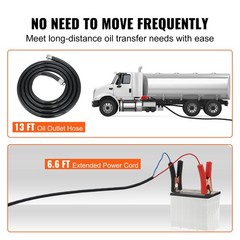 VEVOR Fuel Transfer Pump Electric Diesel Kerosene Pump 12V DC 10GPM Nozzle Hoses