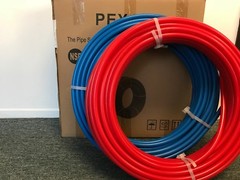 EFIELD 2 Rolls 3/4″ x 100ft (200ft) Blue&Red PEX Pipe/Tubing with Pipe Cutter