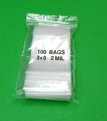 3×5 Clear Bags 2Mil Baggies 500 Resealable Squeeze Top Seal 3″ x 5″ Bags