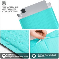 250pcs Poly Bubble Mailers 8.5×12 Padded Envelopes 8.5×11 Mailing Bag Bulk Teal