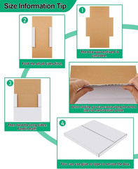 25 Pack Vinyl Record Shipping Boxes LP Mailers 12.5×12.5×1 Inch Album Paper Box