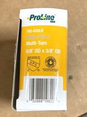 ProLine 192-032LK Multi Turn Angle Valve 5/8″ OD x 3/8″ OD Compress – Lot of 12