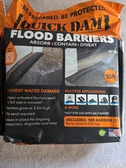2 Packs Of Quick Dam Flood Barrier 3.5 in x 10 ft Length Flood Protection