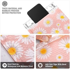 Jiaro Pack Cute Daisy Bubble Mailer Flower Padded Envelope Mailing 6×10″ 100Pcs