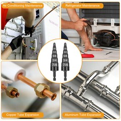 6-in-1 1/4″ to 7/8″ Sizes HVAC Swage Repairing Tool with 1/4″ Hex Bit Holder