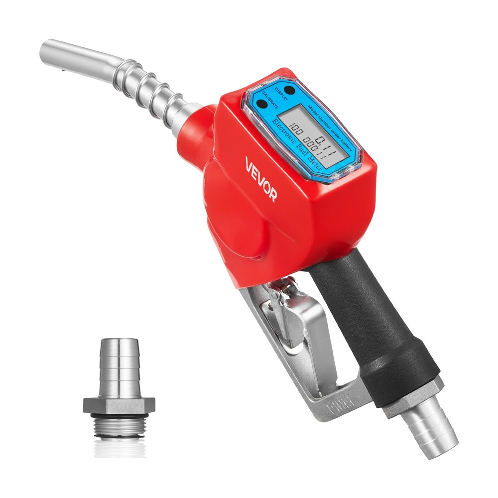 VEVOR 1 in Barb Digital Fuel Nozzle 3/16 in Spout Auto Shut Off Gas Nozzle