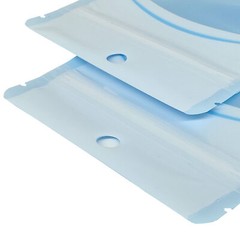 100/200/500 Clear & Blue Flat Resealable Food Zip Seal Lock Hang Hole Bags