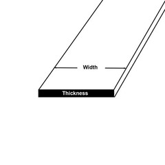 1″ x 4″ x 12″, 303 Stainless Steel Flat Bar, Cold Finished