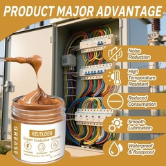 Copper Conductive Grease,100G Anti Arcing Conductive Paste for Automotive,Power