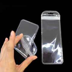 100 Pcs Self Sealing Bag with Hang Hole Resealable Zip Storage Lock Clear Pla…