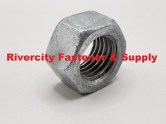 1-8 Galvanized Steel Hex Nuts 1×8 Nut 1″ x 8 Coarse Thread