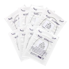 Dental Orthodontic TMA Beta Arch Wire Ti-Mo Alloy Round Ovoid/Natural 012-020