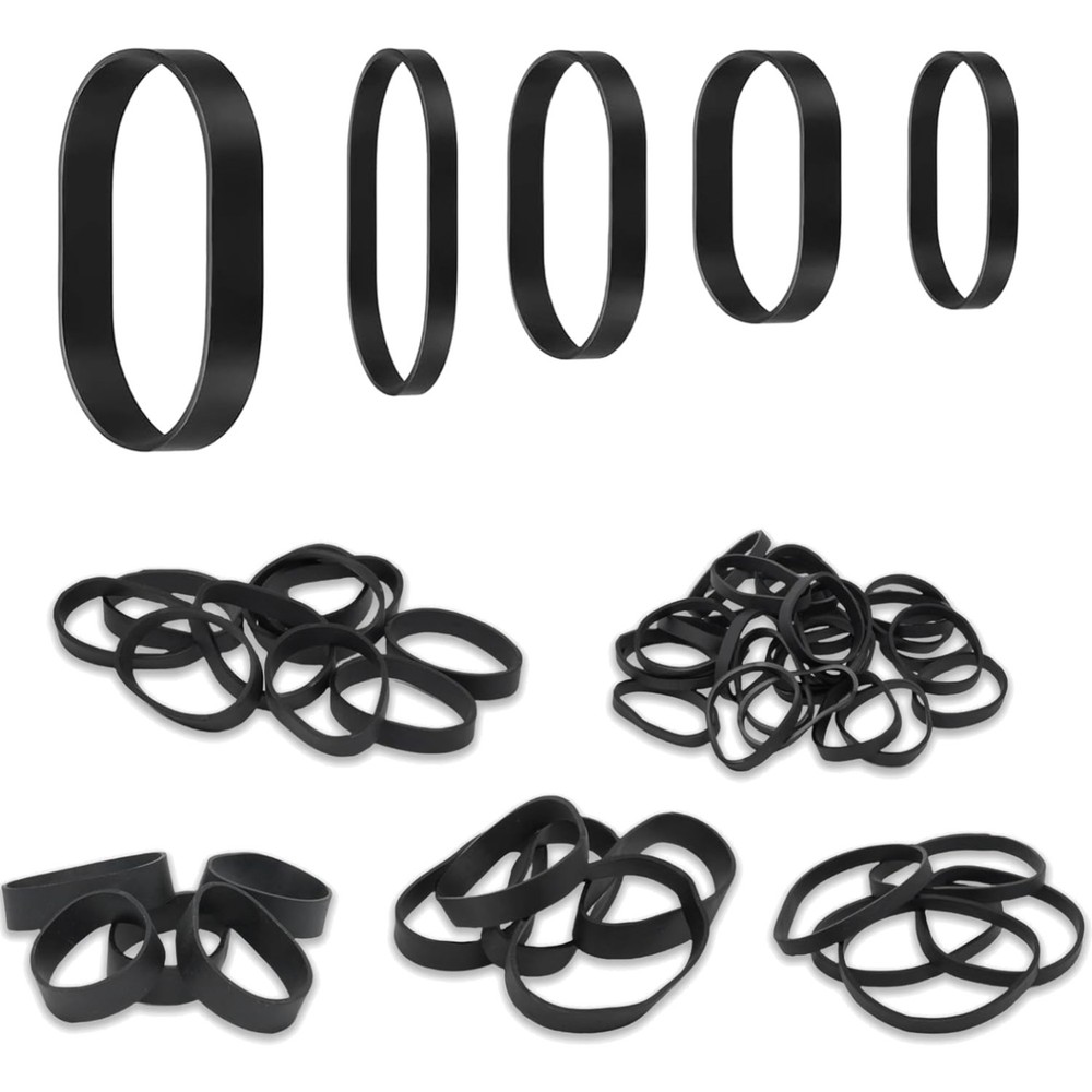 62Pcs Tactical Heavy Duty Elastic Wide Thick UV Heat Cold Resistant Rubber Bands