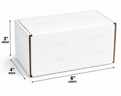 150 – 6 x 4 x 3 White Corrugated Shipping Mailer Packing Box Boxes 6 x 4 x 3